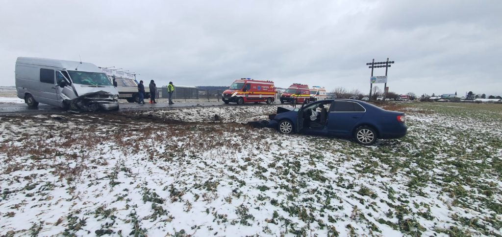 Accident rutier la ieșirea din municipiul Suceava spre Rădăuți