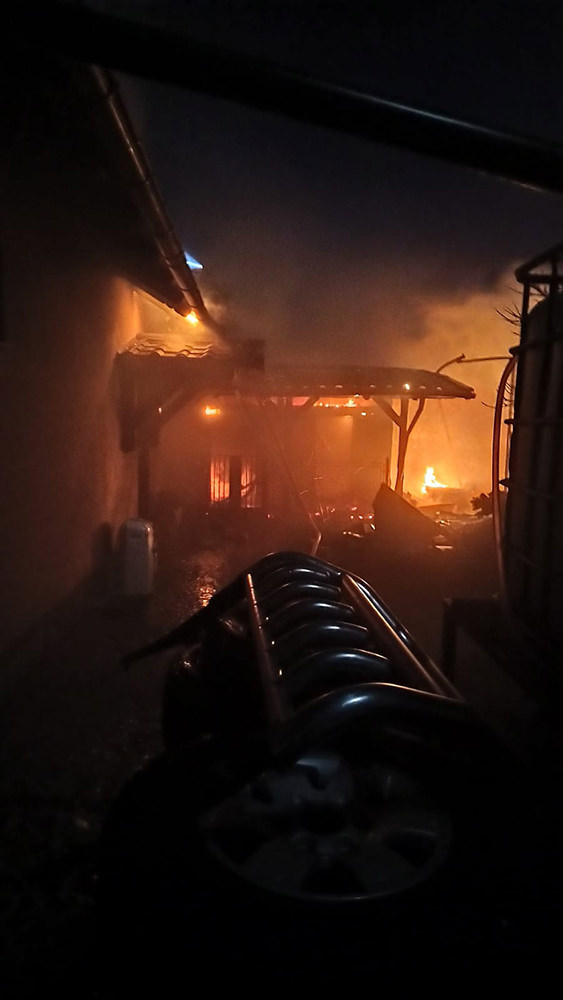 Incendiu în localitatea Ruși-Mănăstioara