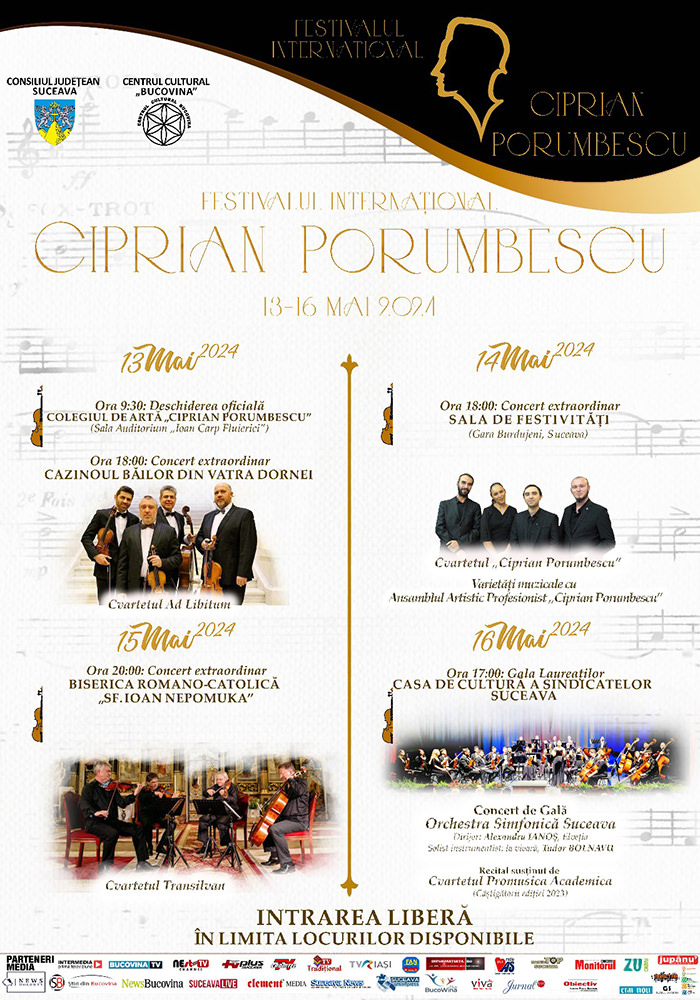 Festivalul Internațional Ciprian Porumbescu - program