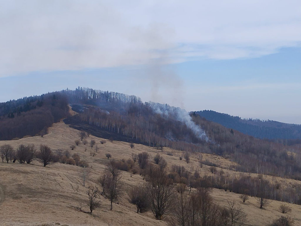 Pompierii militari suceveni au fost solicitați să intervină pentru stingerea mai multor incendii de vegetație uscată