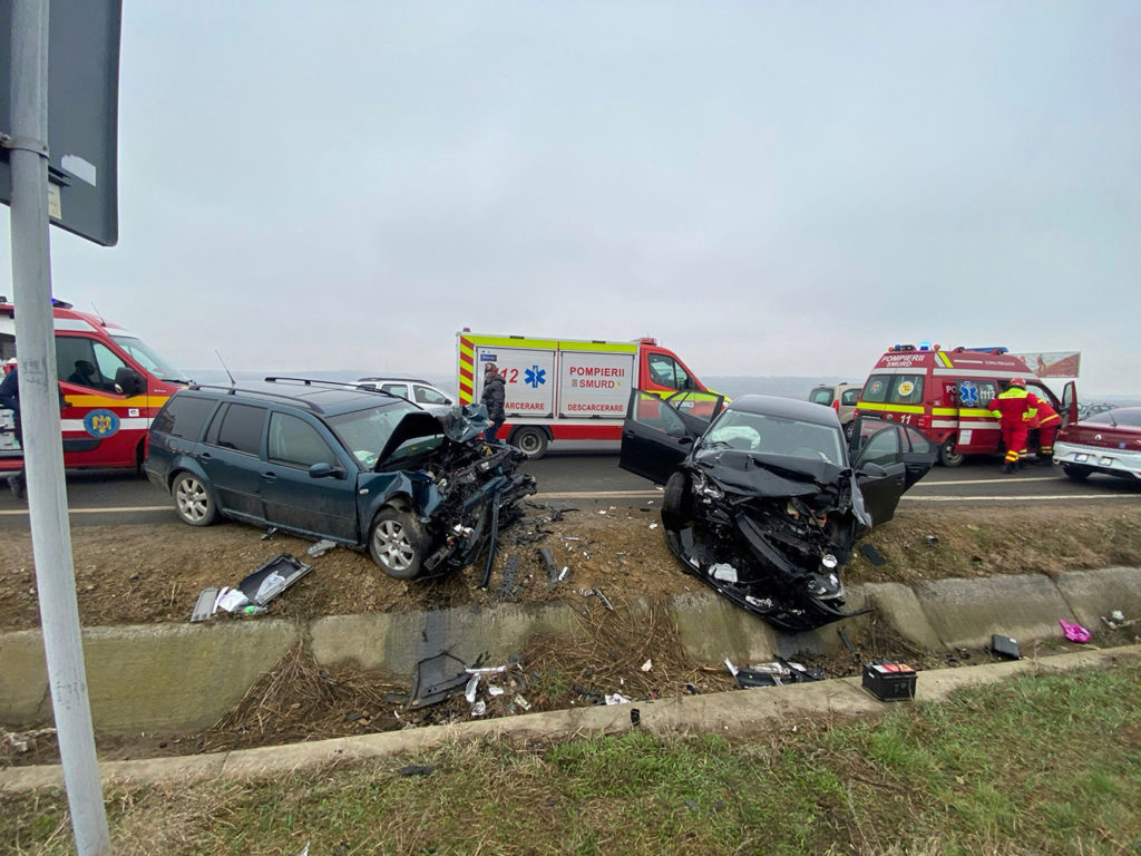 Accident rutier la ieșirea din municipiul Suceava spre Rădăuți