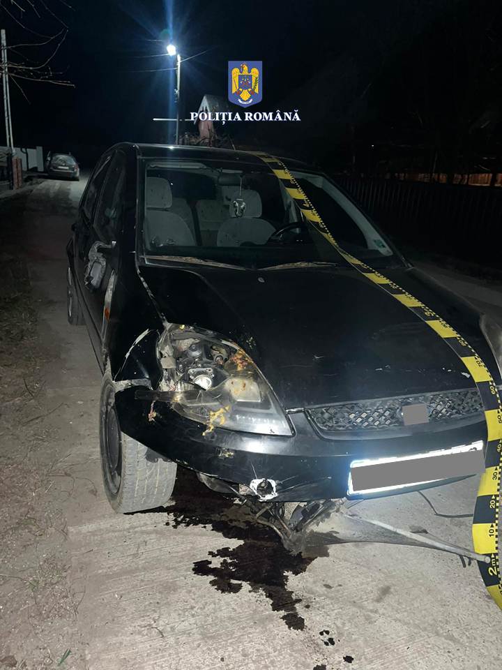 Mobilizare a polițiștilor rutieri și de ordine publică pentru prinderea unui șofer băut care a accidentat mortal un pieton și a fugit de la locul faptei