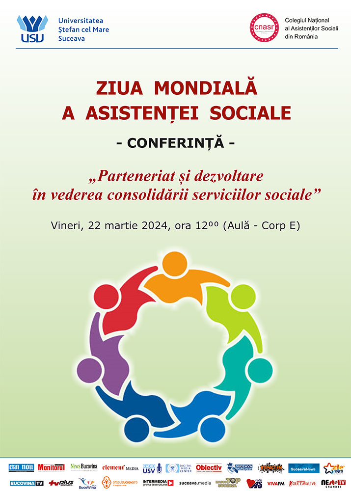 USV va organiza conferința "Parteneriat și dezvoltare în vederea consolidării serviciilor sociale" cu prilejul Zilei Mondiale a Asistenței Sociale