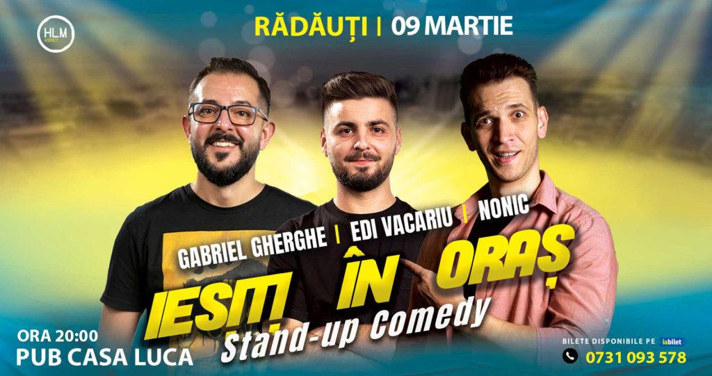 Stand-up comedy cu Gabriel Gherghe, Edi Vacariu și Bogdan Nonic