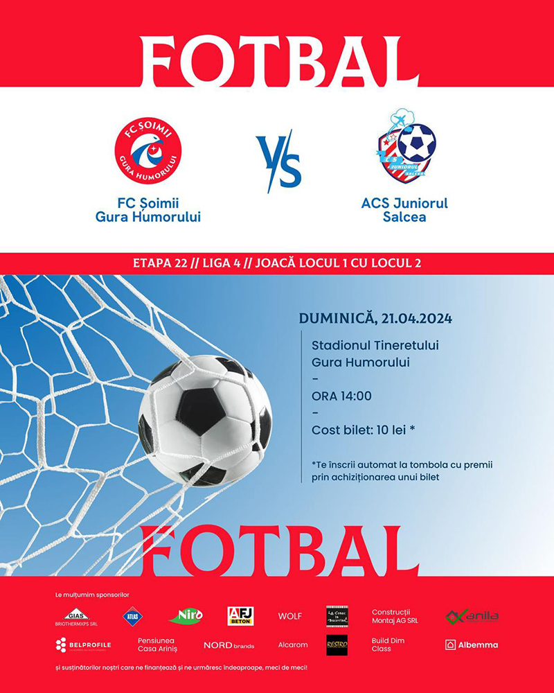 Fotbal Club (FC) Șoimii Gura Humorului - Asociația Clubul Sportiv (ACS) Juniorul Salcea