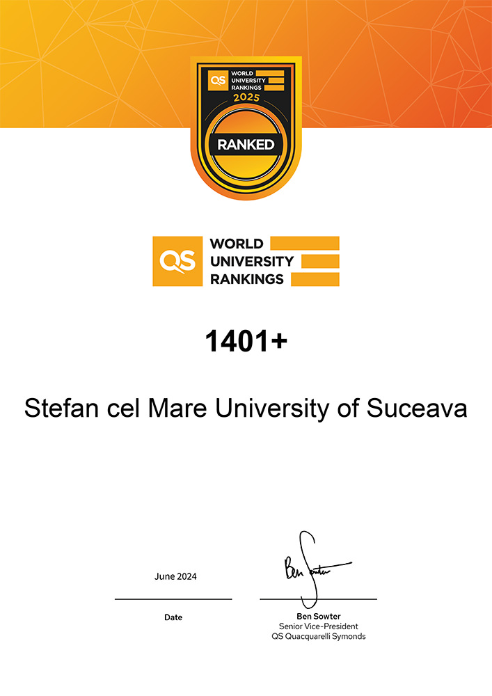 Universitatea Ștefan cel Mare din Suceava, între cele 13 universități din România incluse în QS World University Rankings 2025