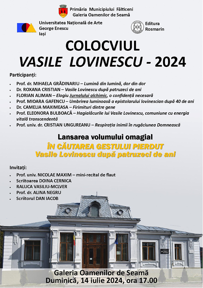 Colocviul Vasile Lovinescu - 2024