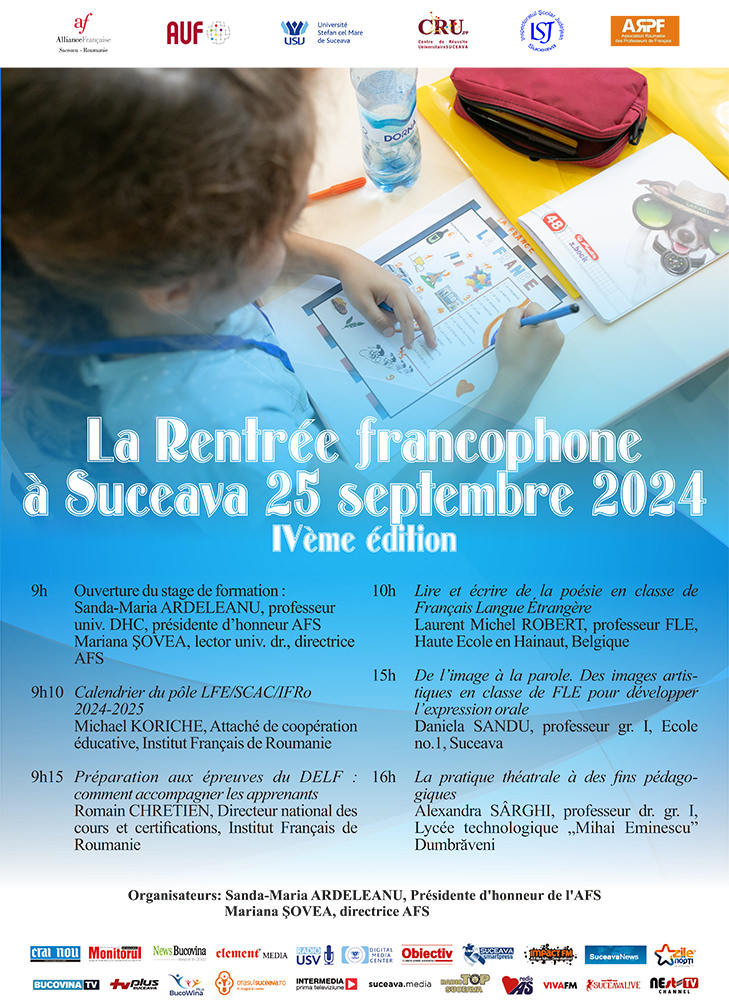 Alianța Franceză din Suceava organizează evenimentul "La Rentrée francophone à Suceava"