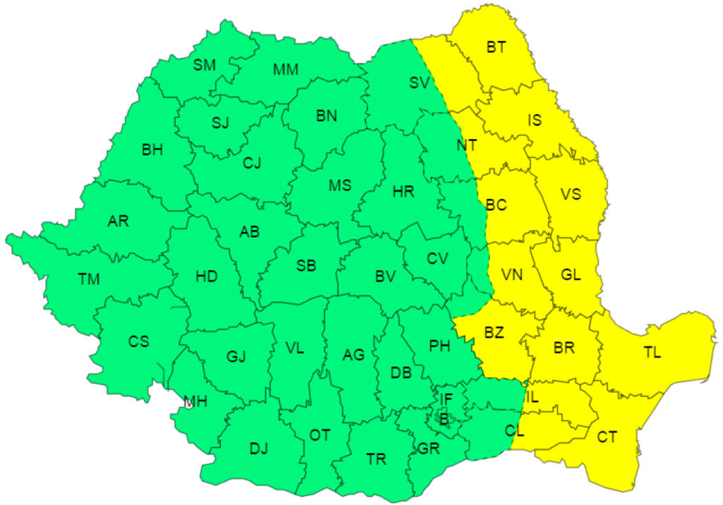 ANM a emis o atenționare meteorologică pentru județul Suceava