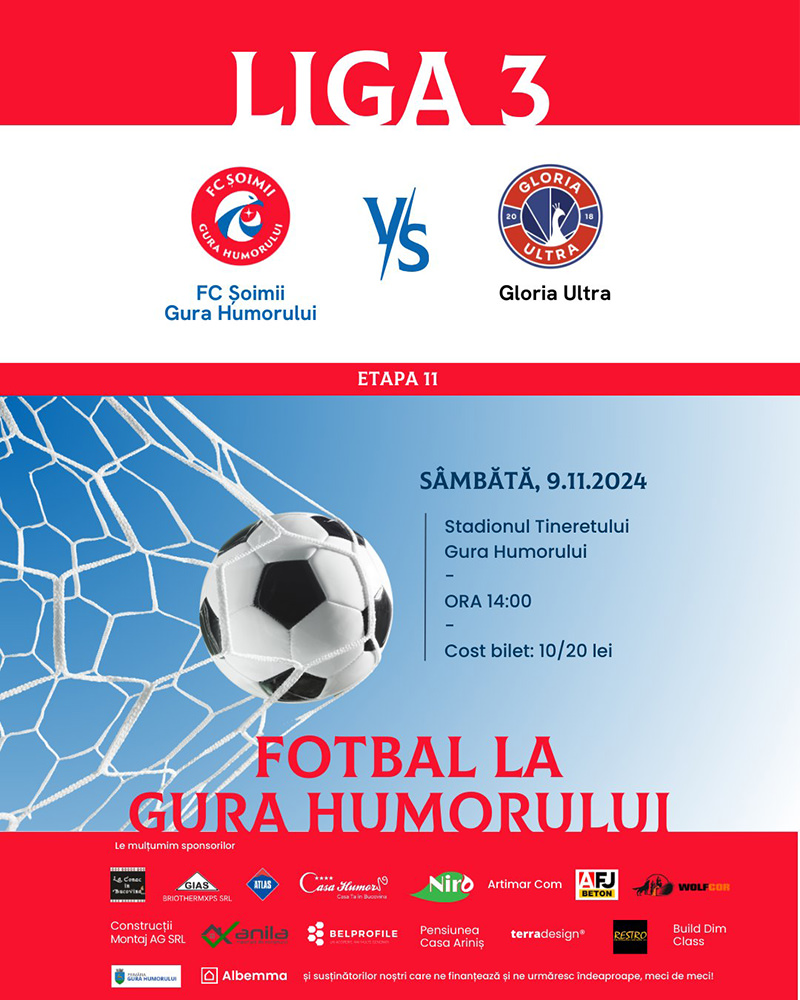 Fotbal Club (FC) Șoimii Gura Humorului - Asociația Clubul Sportiv (ACS) Prosport Gloria Ultra