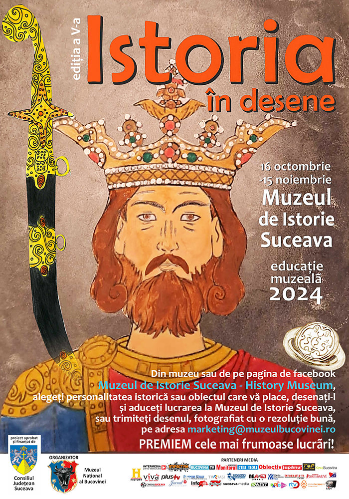 Muzeul de Istorie Suceava lansează cea de-a cincea ediție a proiectului de educație muzeală "Istoria în desene"