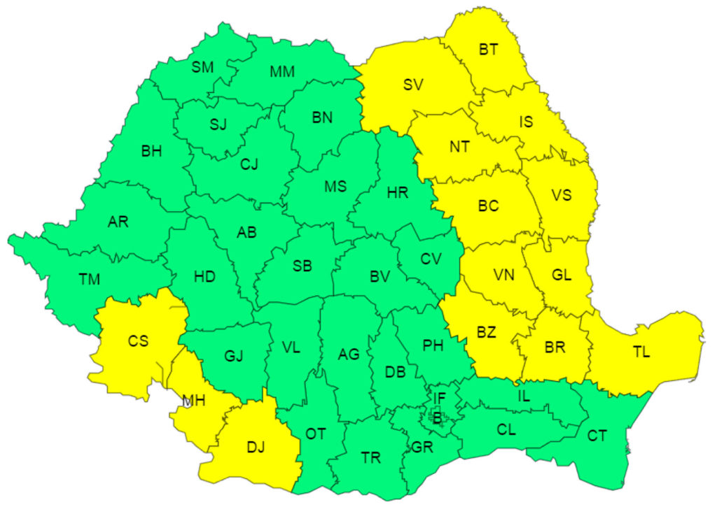 ANM a emis o atenționare meteorologică pentru județul Suceava