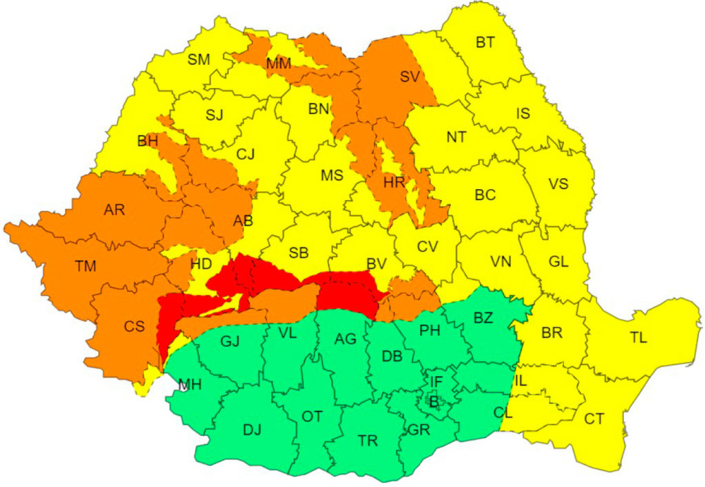 ANM a emis o atenționare meteorologică pentru județul Suceava