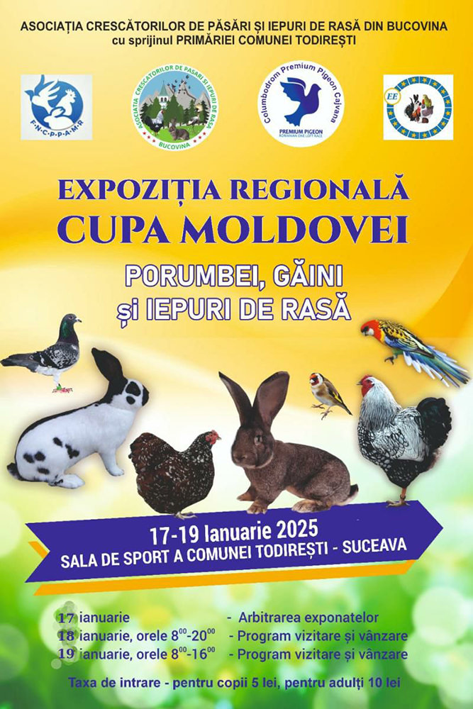 Expoziția regională de porumbei, găini și iepuri de rasă Cupa Moldovei (2025)