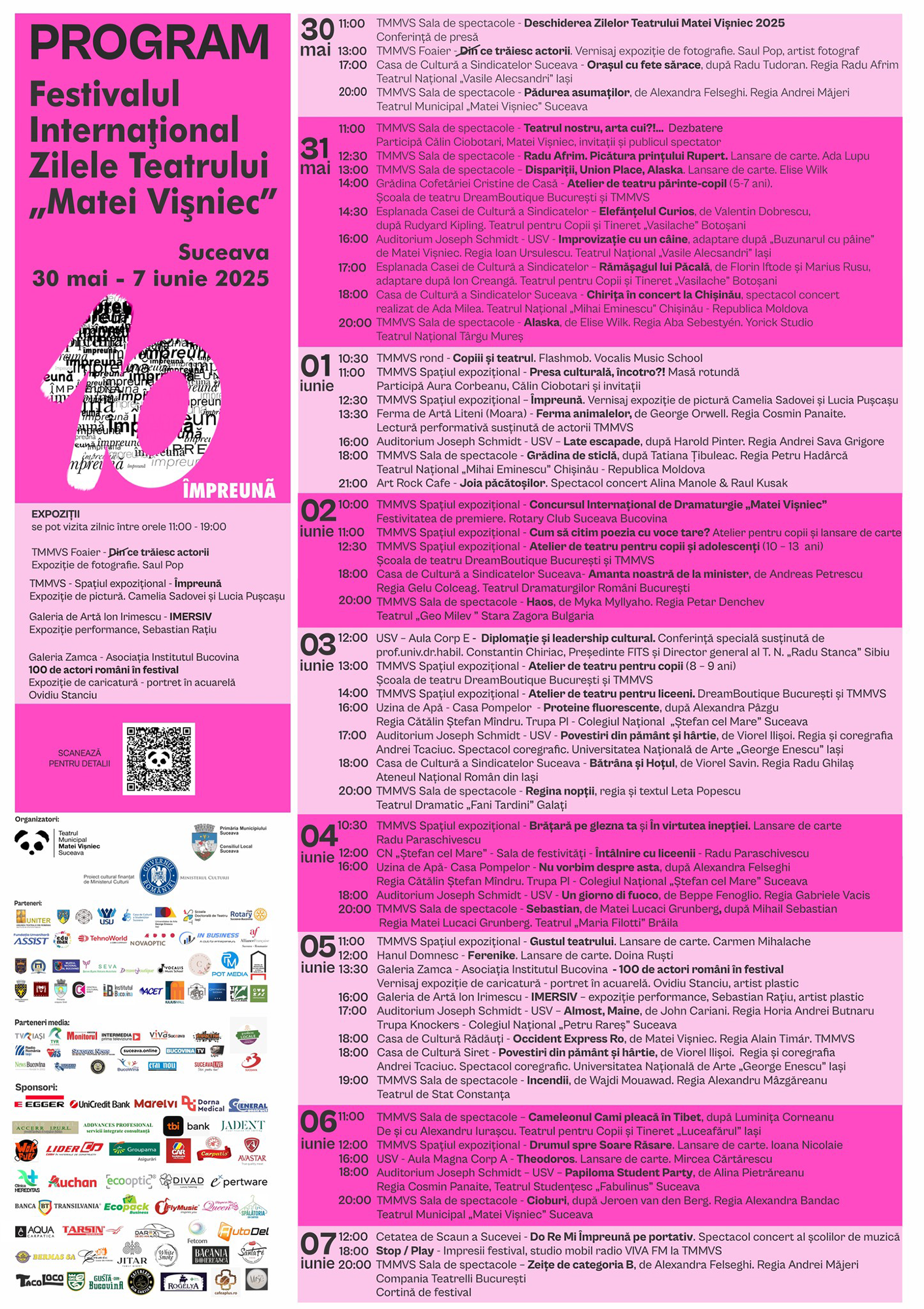 Festivalul Internațional Zilele Teatrului Matei Vișniec (2025) - program