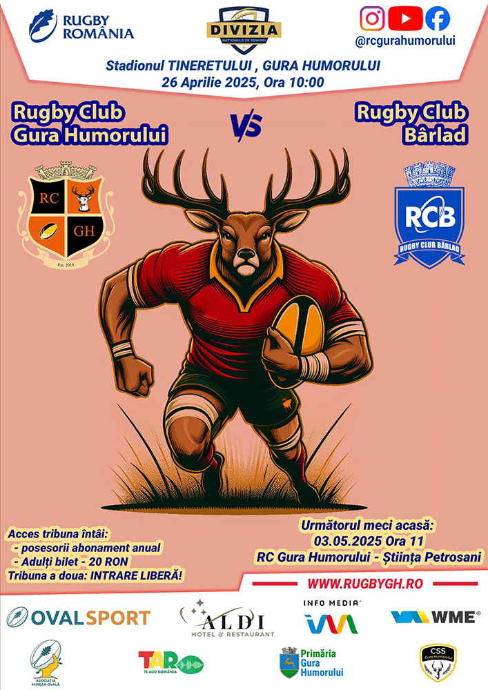 Rugby Club (RC) Gura Humorului - Rugby Club (RC) Bârlad