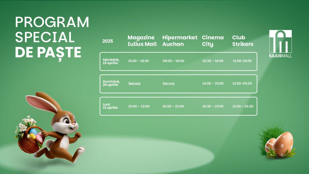Program special de Paște la Iulius Mall Suceava
