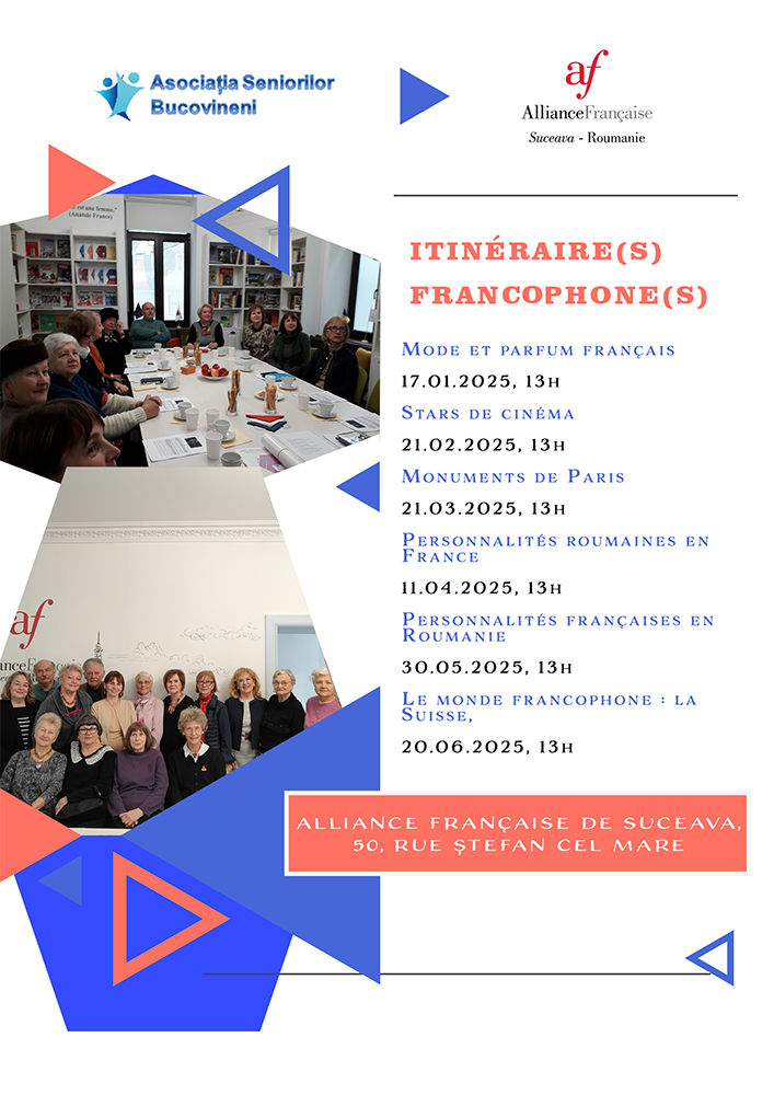 Alianța Franceză din Suceava organizează activitatea "Le monde francophone - La Suisse"