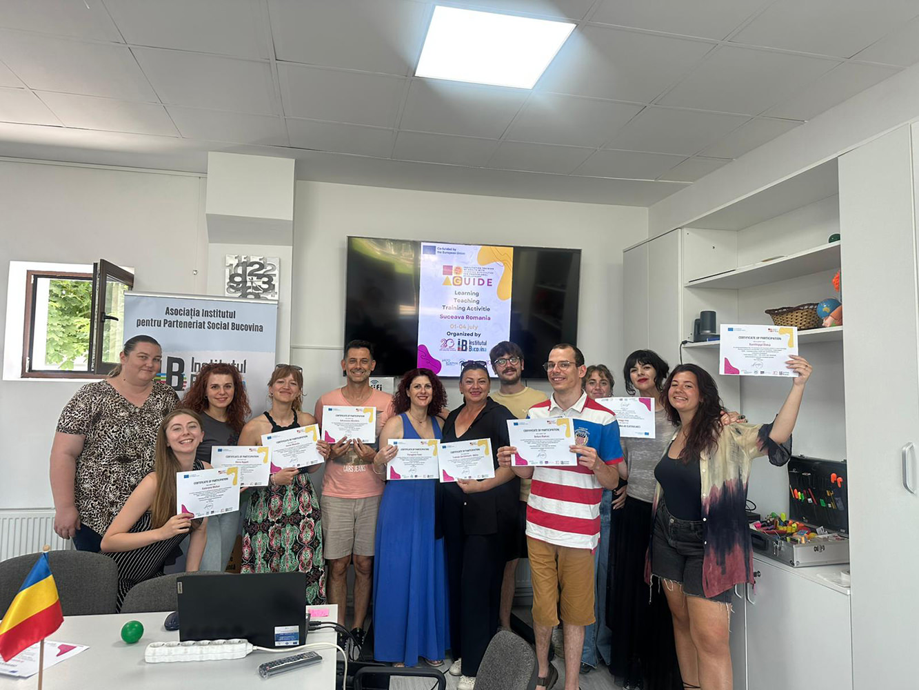 Asociația Institutul pentru Parteneriat Social Bucovina a găzduit la Suceava o sesiune internațională de testare a materialelor educaționale din cadrul proiectului GUIDE, dedicat adulților cu dificultăți de învățare