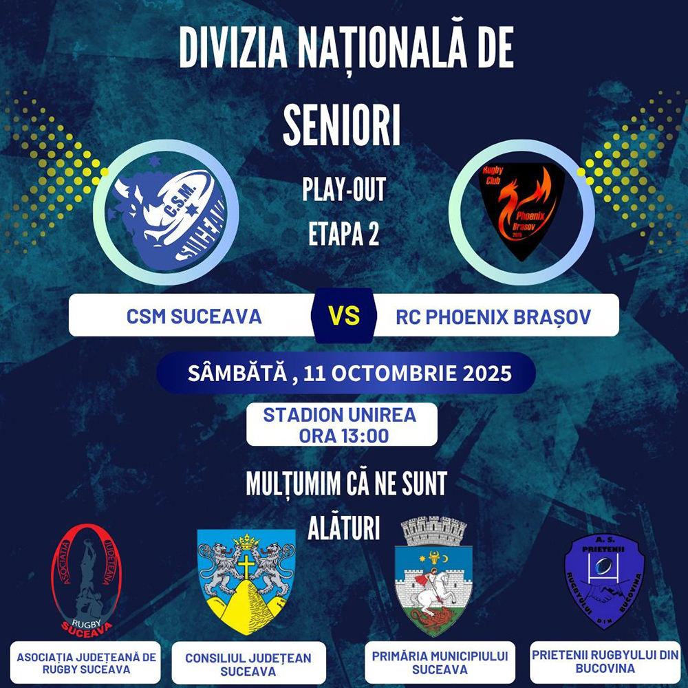 Clubul Sportiv Municipal (CSM) Suceava - Rugby Club (RC) Phoenix Brașov
