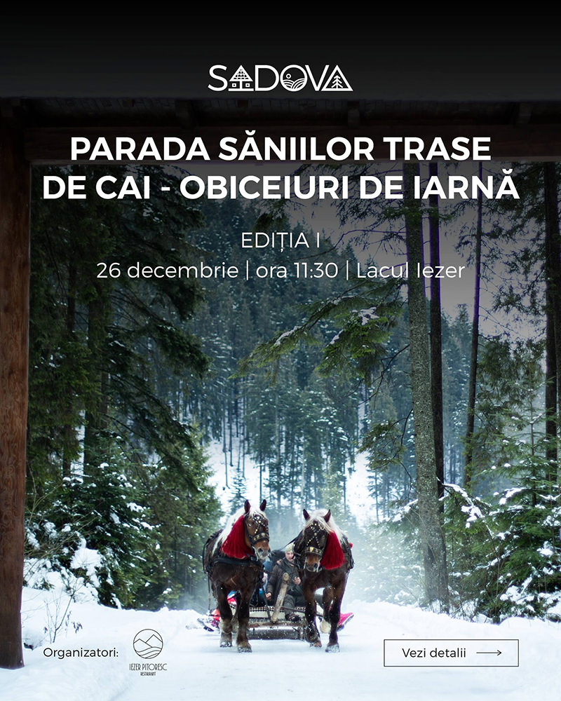 Parada Săniilor Trase de Cai - Obiceiuri de Iarnă