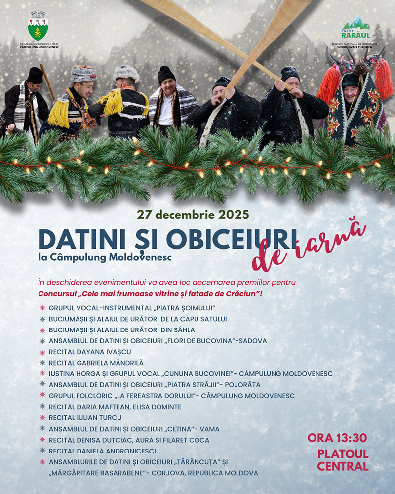 Datini și obiceiuri de iarnă la Câmpulung Moldovenesc (2025)