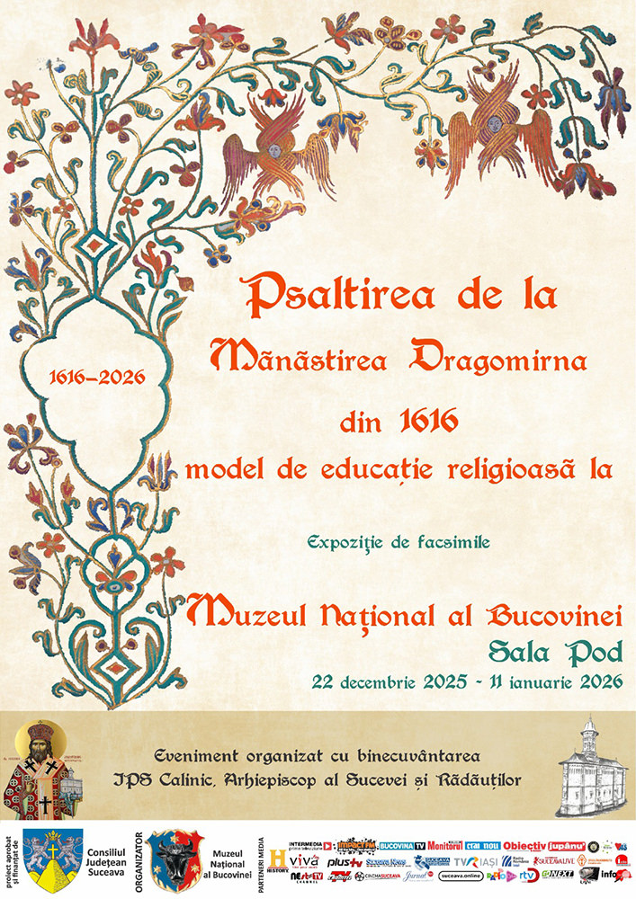 Psaltirea de la Mănăstirea Dragomirna din 1616, model de educație religioasă