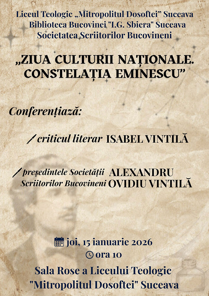 Ziua Culturii Naționale. Constelația Eminescu