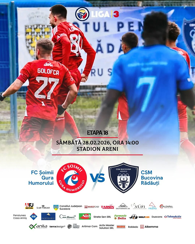 Fotbal Club (FC) Șoimii Gura Humorului - Clubul Sportiv Municipal (CSM) Bucovina Rădăuți