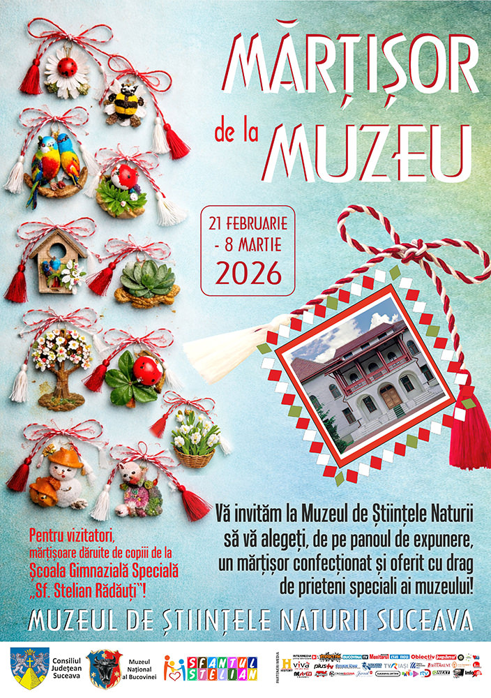 Vizitatorii Muzeului de Științele Naturii Suceava primesc mărțișoare ecologice create de copiii de la Școala Specială Sfântul Stelian din Rădăuți