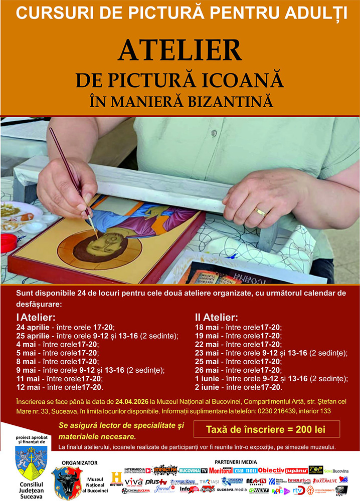 Muzeul Național al Bucovinei lansează o nouă ediție a Atelierului de Pictură Icoană