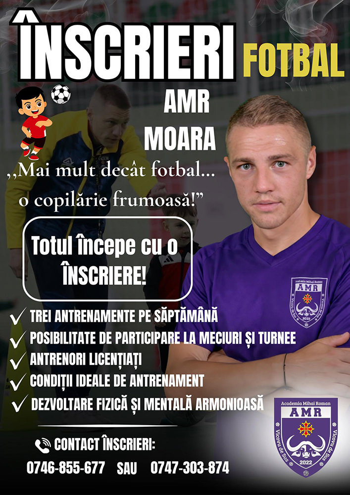 Academia Mihai Roman dă startul înscrierilor la fotbal pentru copiii din Moara și Suceava