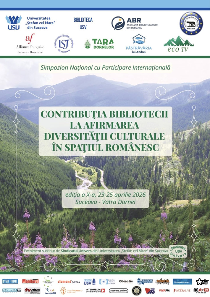 Biblioteca USV organizează cea de-a X-a ediție a simpozionului național „Contribuția bibliotecii la afirmarea diversității culturale”