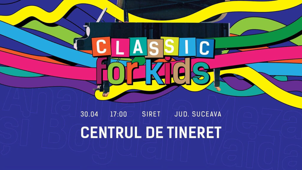 Centrul de Tineret Siret găzduiește un concert și un atelier gratuit de educație muzicală pentru copiii între șase și zece ani