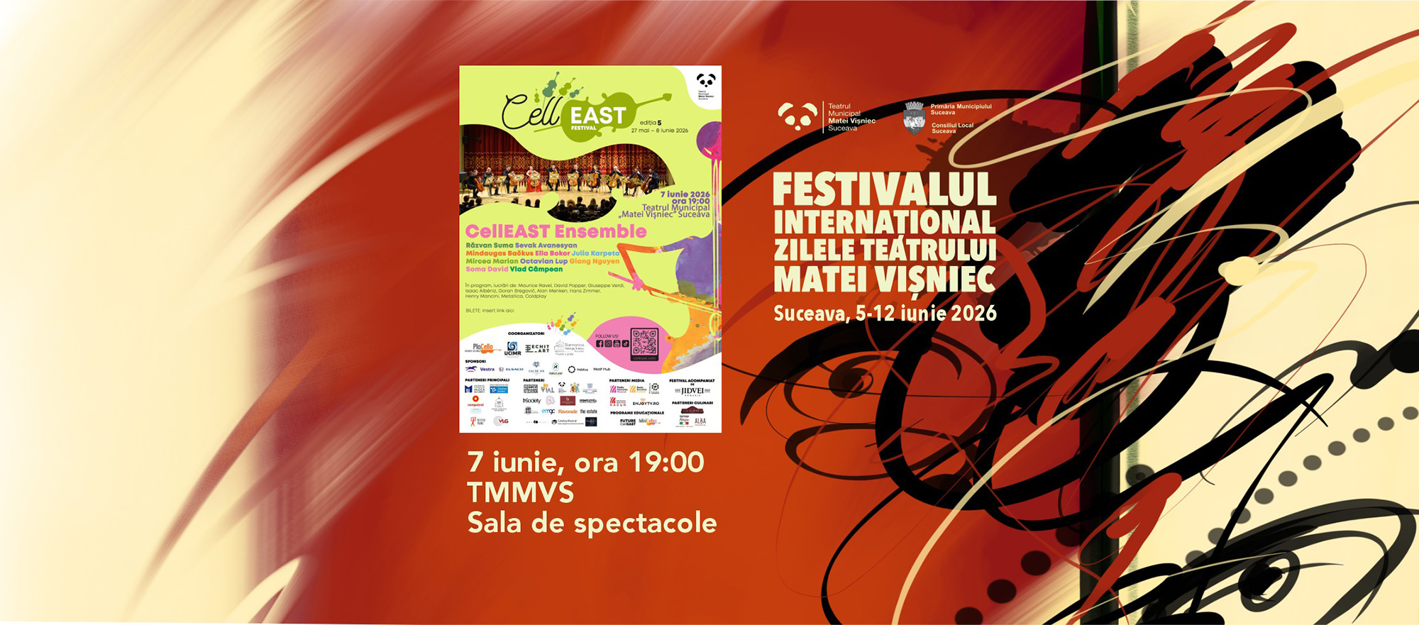 Festivalul Zilelor Teatrului Matei Vișniec aduce la Suceava un concert de violoncele și un recital aniversar al compozitorului Cári Tibor