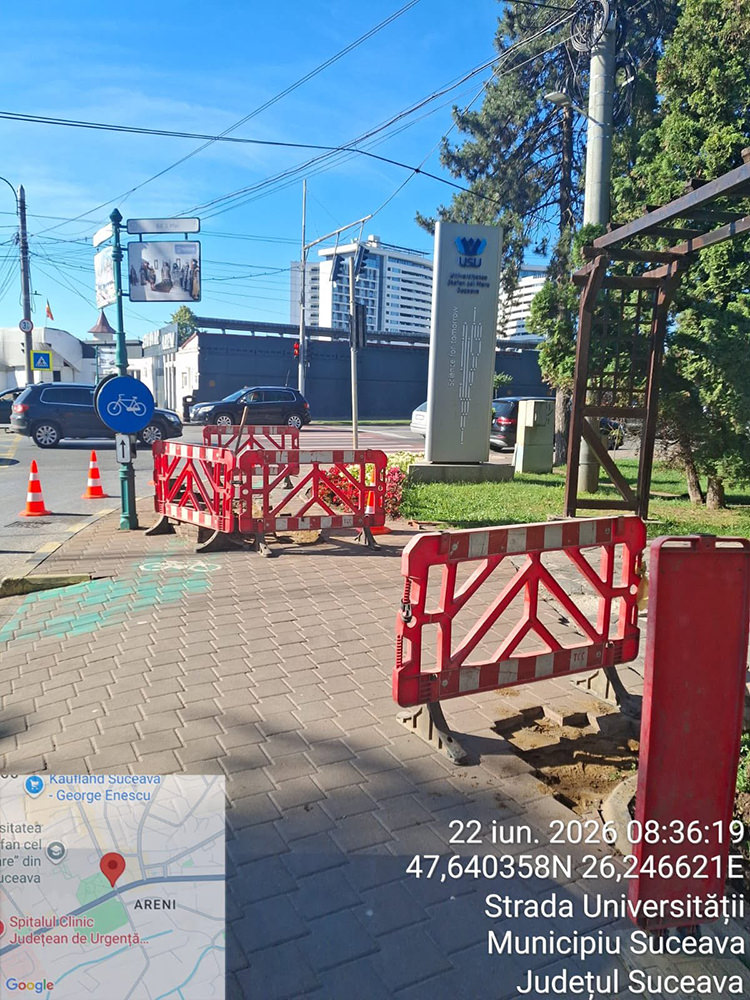 Orange a început mutarea cablurilor în subteran pe strada Universității din Suceava