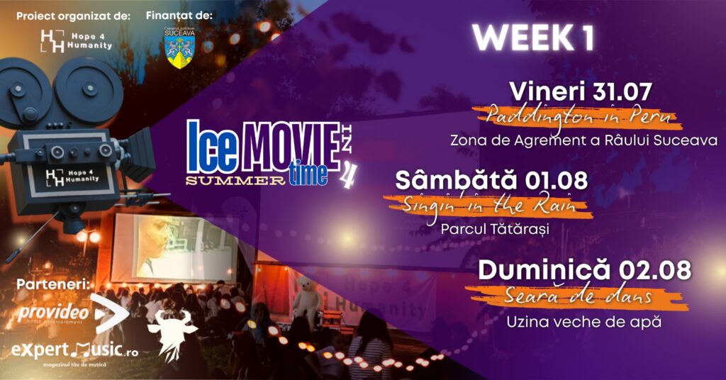 Filme în aer liber și activități pentru tineri, la Suceava, prin proiectul Summer2YOUth
