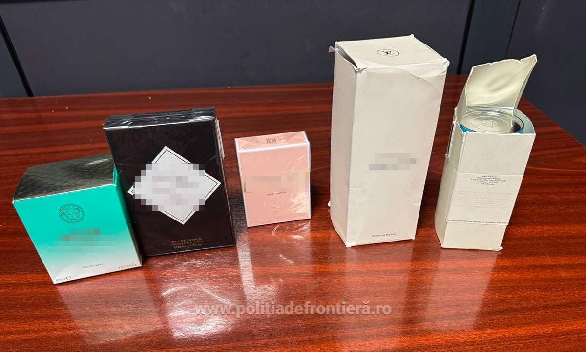 Parfumuri și articole vestimentare suspecte de contrafacere, confiscate în PTF Siret