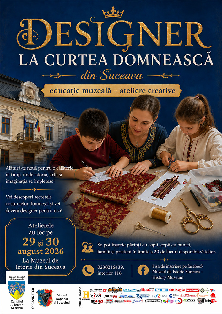Copiii și părinții pot descoperi moda medievală la Muzeul de Istorie Suceava