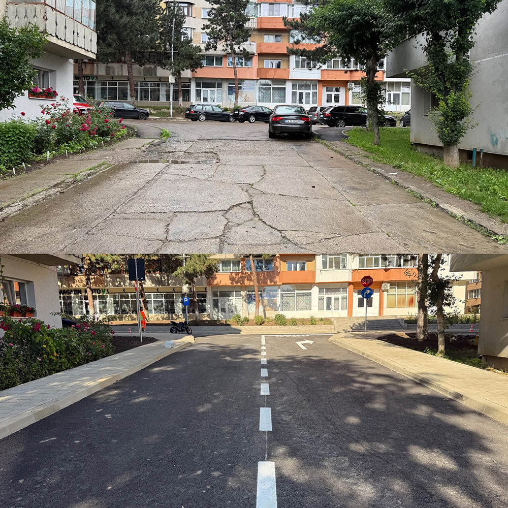Strada Bujorilor din municipul Suceava a fost reabilitată