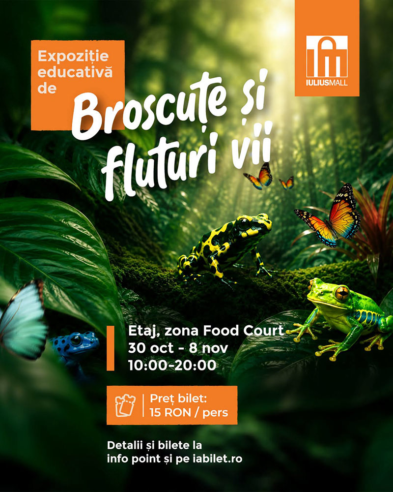 Broscuțe și fluturi vii