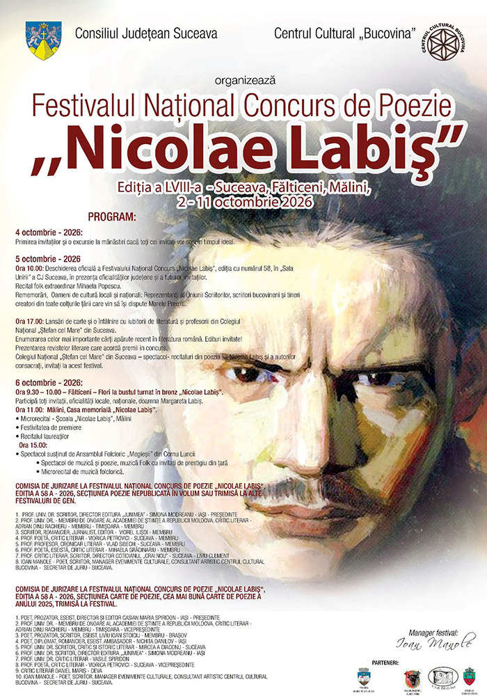Festivalul Național de Poezie Nicolae Labiș (2026)